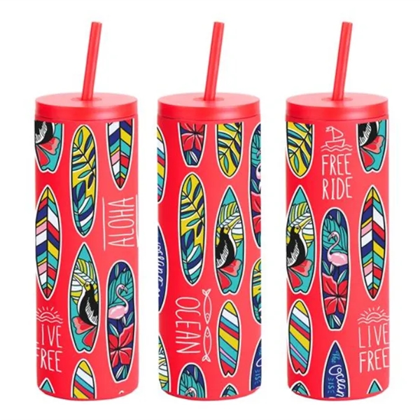 20 oz. insulated stainless steel tumbler with straw and lid.... from ASI 90807 Tekweld