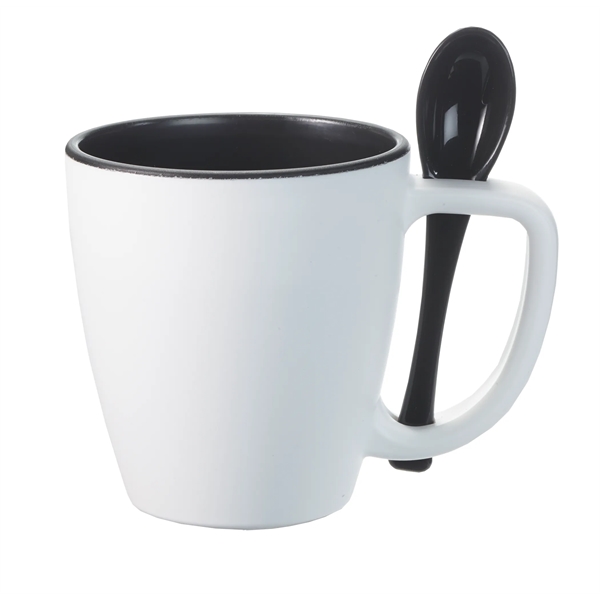 Double wall insulated mug with spoon.  Perfect for soups and... from ASI 52840 Evans Manufacturing