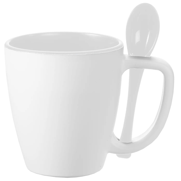 Double wall insulated mug with spoon.  Perfect for soups and... from ASI 52840 Evans Manufacturing