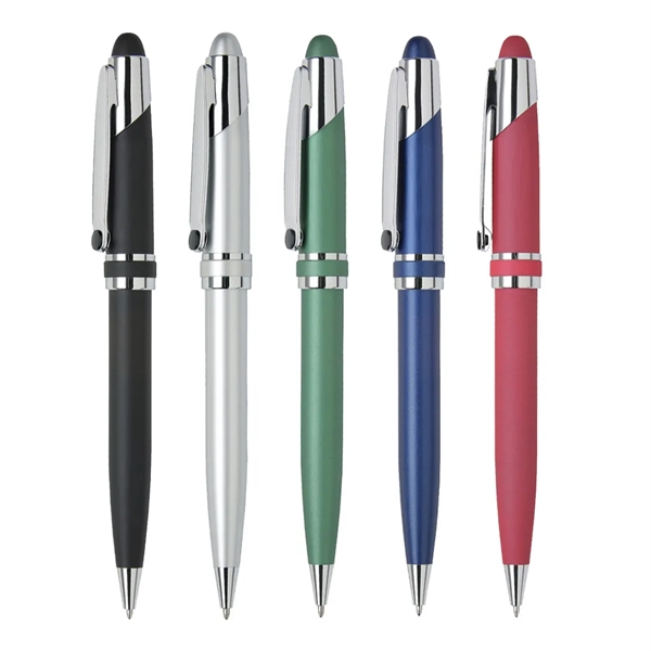 Twist action ballpoint pen with elegant enamel finish, shiny gold trims... from ASI 31517 Admart Products / Admart Line