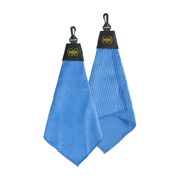 14 1/2" x 7 1/4" tri-fold microfiber towel with swivel clip.... from ASI 98360 WOWLine / WOWLine®