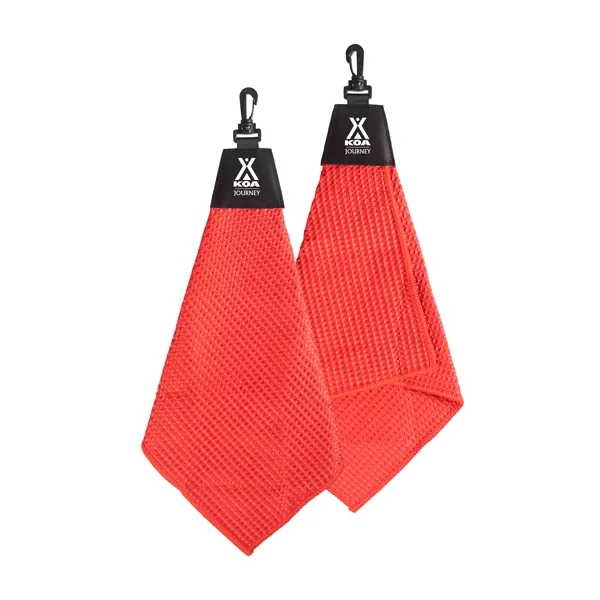 14 1/2" x 7 1/4" tri-fold microfiber towel with swivel clip.... from ASI 98360 WOWLine / WOWLine®