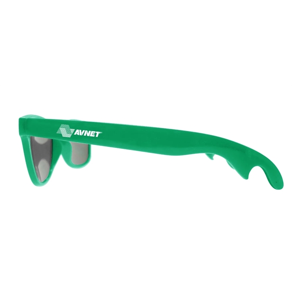 PMS matched bottle opener sunglasses with 1 color imprint on each... from ASI 30250 AZX Sport USA