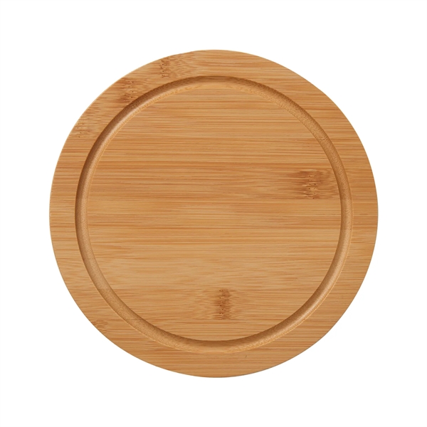 5 piece swivel top bamboo charcuterie cheese board set includes tray... from ASI 52840 Evans Manufacturing