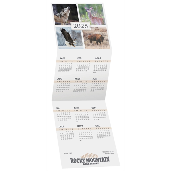 Wildlife Tri-Fold Calendar printed on 12 pt. smooth finish white cardstock.... from ASI 95280 Warwick Publishing Co / Warwick
