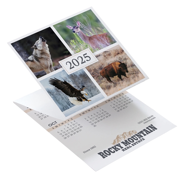 Wildlife Tri-Fold Calendar printed on 12 pt. smooth finish white cardstock.... from ASI 95280 Warwick Publishing Co / Warwick