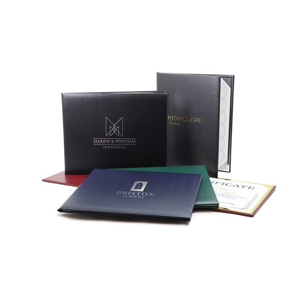 Padded Certificate Folder holds one 8" x 10" certificate w/gold, silver... from ASI 95280 Warwick Publishing Co / Warwick