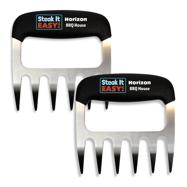 Set of stainless steel meat claws with full color digital imprint... from ASI 54040 Fey Promo