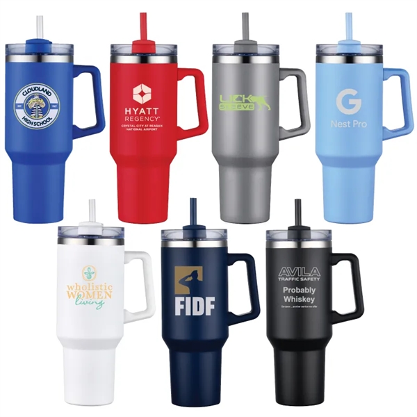 40 oz. vacuum insulated travel mug made of stainless steel with... from ASI 57655 STOPNGO Line