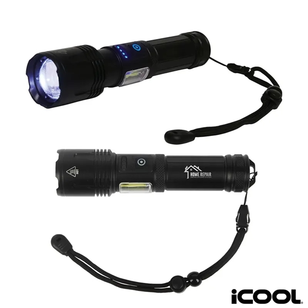 iCOOL® Longmont Rechargeable 1000-Lumen Aluminum Tactical...... from ASI 67866 Logomark/Valumark