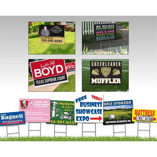 Custom Full Color 18" x 24"   Yard Sign (USA... from ASI 62635 Inno-Vative Solutions Grp LTD