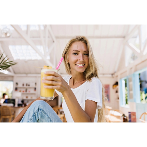 9.65" x 0.43" reusable silicone straight drinking straw with wire cleaning... from ASI 30250 AZX Sport USA