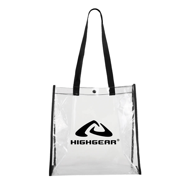 12" x 12" x 6" clear stadium-approved tote bag with webbed... from ASI 52840 Evans Manufacturing