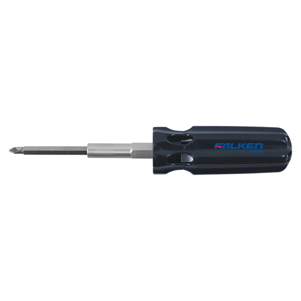 A full-sized multi-bit screwdriver with 7 essential bits. Bits stored in... from ASI 46170 Compass Industries Inc
