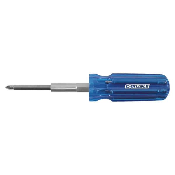 A full-sized multi-bit screwdriver with 7 essential bits. Bits stored in... from ASI 46170 Compass Industries Inc