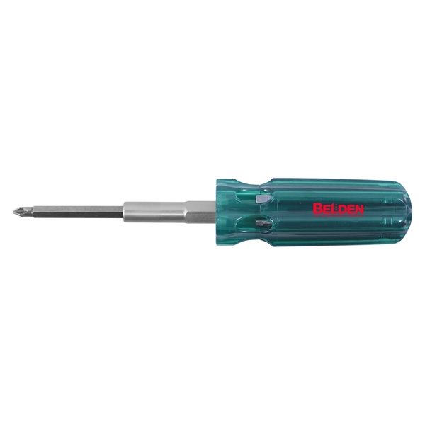 A full-sized multi-bit screwdriver with 7 essential bits. Bits stored in... from ASI 46170 Compass Industries Inc
