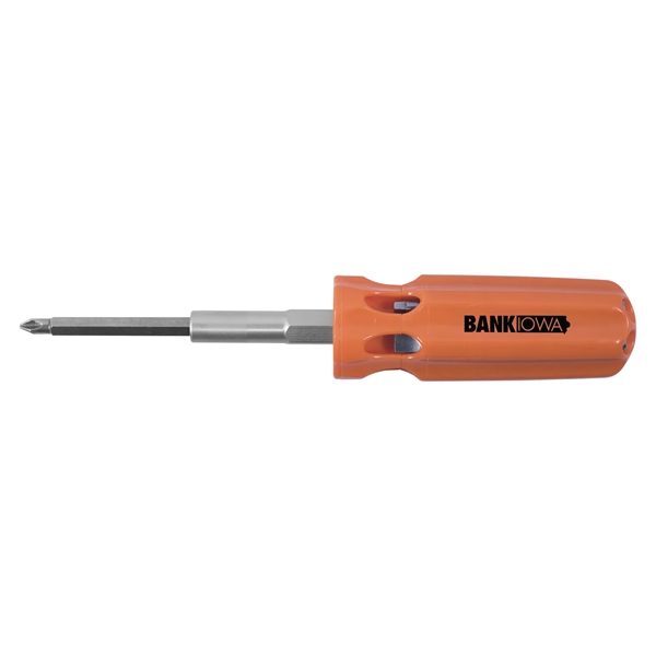 A full-sized multi-bit screwdriver with 7 essential bits. Bits stored in... from ASI 46170 Compass Industries Inc