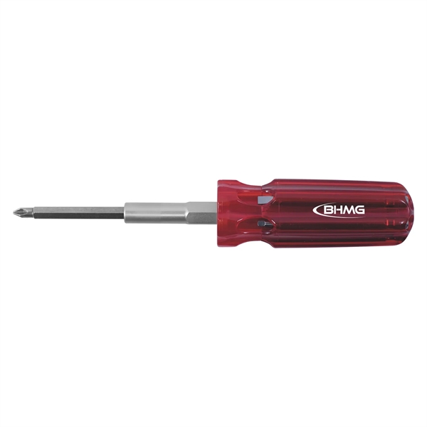 A full-sized multi-bit screwdriver with 7 essential bits. Bits stored in... from ASI 46170 Compass Industries Inc