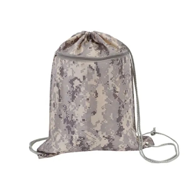 Digital Camo Drawstring backpack made of 210 denier nylon.... from ASI 31517 Admart Products / Admart Line