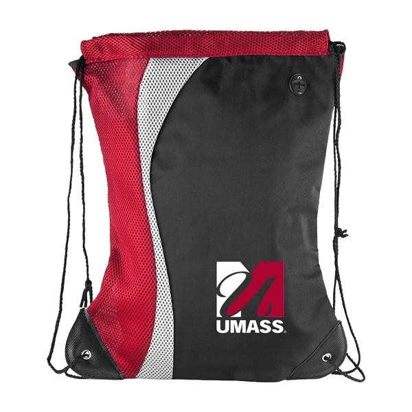 2-Tone microfiber & mesh day pack with Silver accent. Open air... from ASI 31517 Admart Products