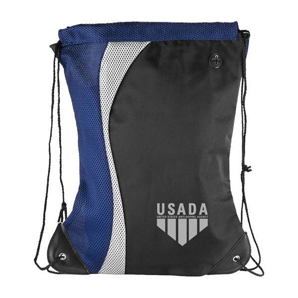 2-Tone microfiber & mesh day pack with Silver accent. Open air... from ASI 31517 Admart Products