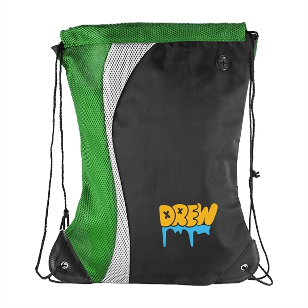2-Tone microfiber & mesh day pack with Silver accent. Open air... from ASI 31517 Admart Products