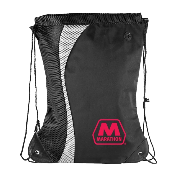 2-Tone microfiber & mesh day pack with Silver accent. Open air... from ASI 31517 Admart Products