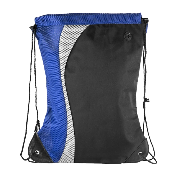 2-Tone microfiber & mesh day pack with Silver accent. Open air... from ASI 31517 Admart Products