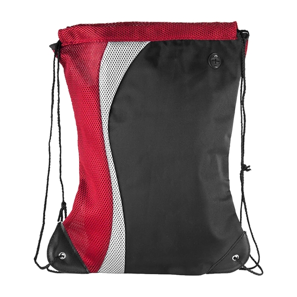 2-Tone microfiber & mesh day pack with Silver accent. Open air... from ASI 31517 Admart Products