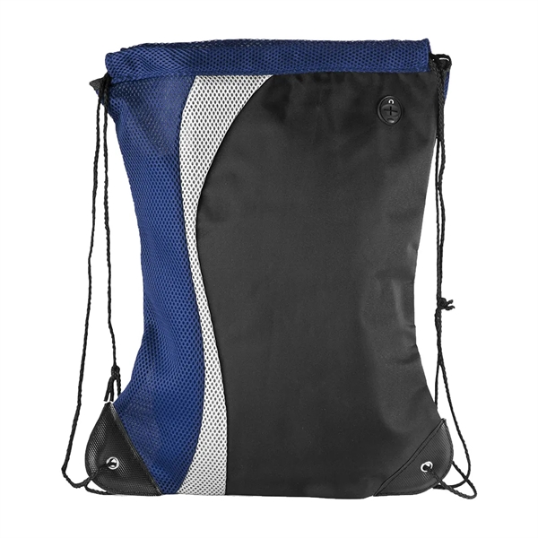 2-Tone microfiber & mesh day pack with Silver accent. Open air... from ASI 31517 Admart Products