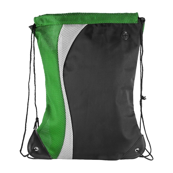 2-Tone microfiber & mesh day pack with Silver accent. Open air... from ASI 31517 Admart Products