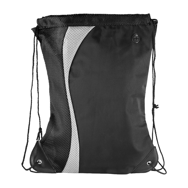 2-Tone microfiber & mesh day pack with Silver accent. Open air... from ASI 31517 Admart Products