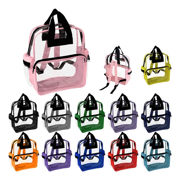 Rainbow Clear Vinyl Zippered Backpack... from ASI 31517 Admart Products / Admart Line