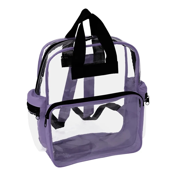 Rainbow Clear Vinyl Zippered Backpack... from ASI 31517 Admart Products / Admart Line