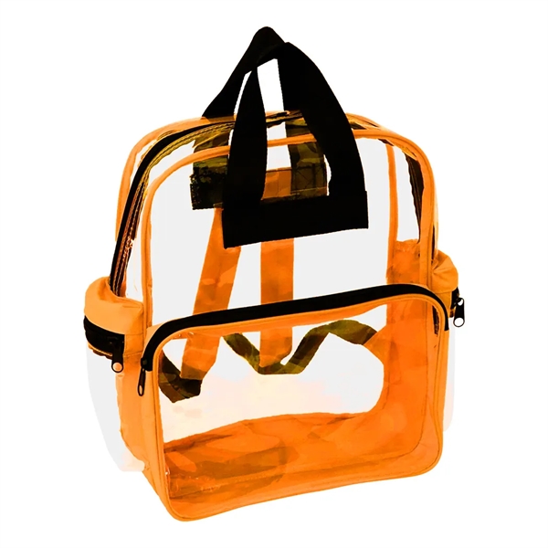 Rainbow Clear Vinyl Zippered Backpack... from ASI 31517 Admart Products / Admart Line