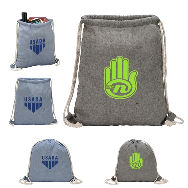 Recycled Cotton Drawstring Backpack... from ASI 31517 Admart Products / Admart Line