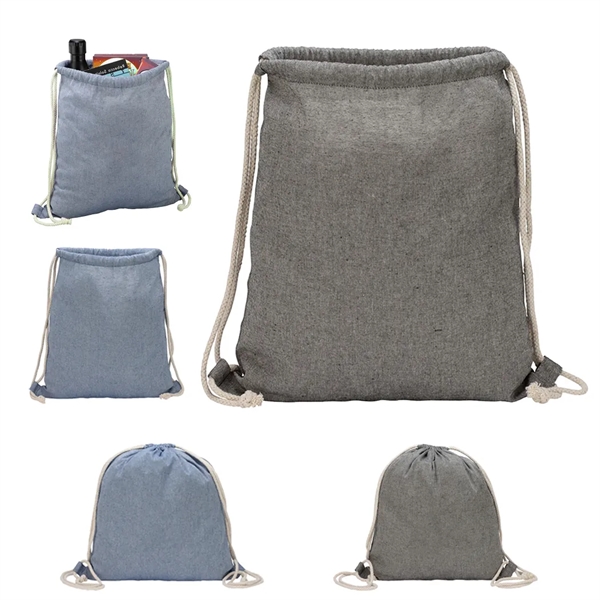 Recycled Cotton Drawstring Backpack... from ASI 31517 Admart Products / Admart Line