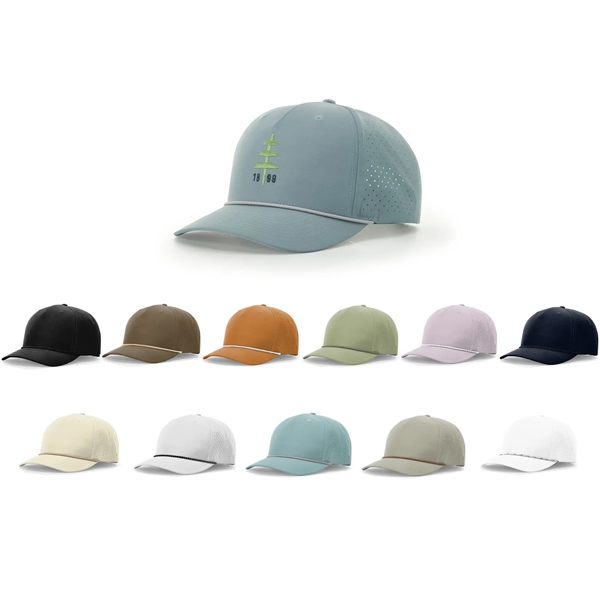 Laser-perforated ventilation for precision breathability,Speckled paracord visor rope modernizes a classic... from ASI 72657 Active Life Promo / Active Life