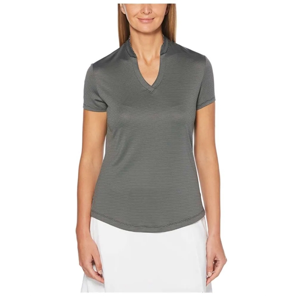 Ladies Fine Line Stripe Polo UV Repel technology keeps skin safe... from ASI 38120 Ball Pro / Diversified Quality Kitchenware