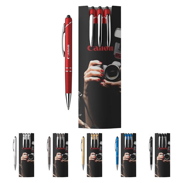 A collection of three Glacio Ballpoint Stylus Pens, presented in a... from ASI 88660 Spector & Co.
