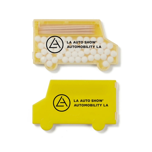 Truck-shaped box with 30 sugar free mints and 10 wooden toothpicks.... from ASI 63549 Jornik Manufacturing Corp / Jornik