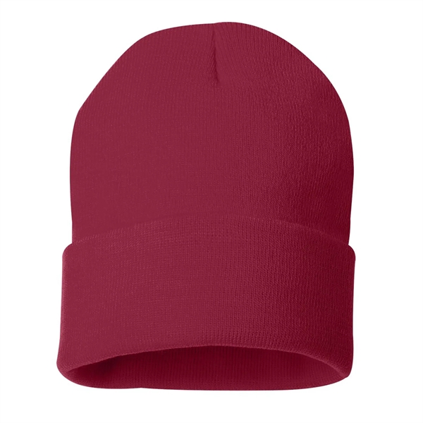 100% acrylic knit cuff beanie finished with a sewn-on woven patch... from ASI 92980 WOV-IN® / Universal Strap/Wov-In Line