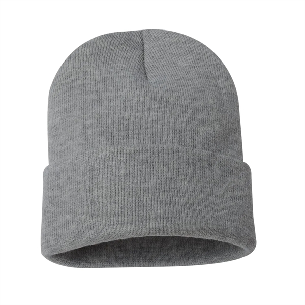 100% acrylic knit cuff beanie finished with a sewn-on woven patch... from ASI 92980 WOV-IN® / Universal Strap/Wov-In Line