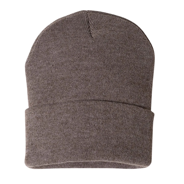 100% acrylic knit cuff beanie finished with a sewn-on woven patch... from ASI 92980 WOV-IN® / Universal Strap/Wov-In Line