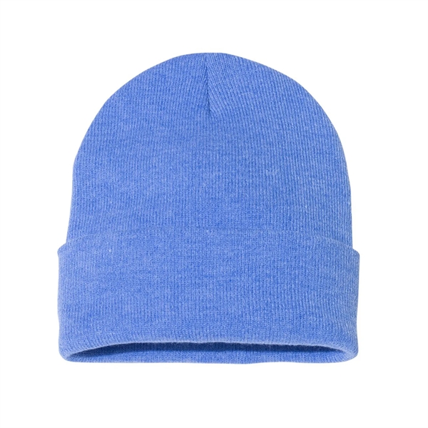 100% acrylic knit cuff beanie finished with a sewn-on woven patch... from ASI 92980 WOV-IN® / Universal Strap/Wov-In Line