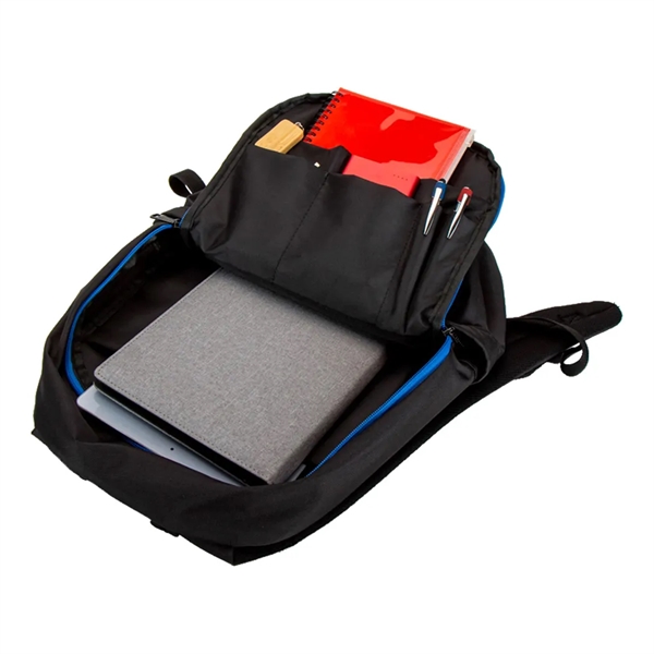 Polyester laptop backpack w/ large center compartment fits most 15" laptops.Two... from ASI 31517 Admart Products