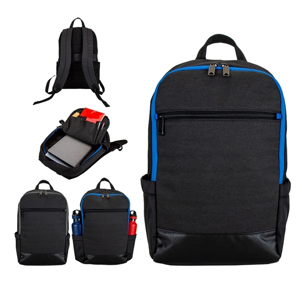 Polyester laptop backpack w/ large center compartment fits most 15" laptops.Two... from ASI 31517 Admart Products