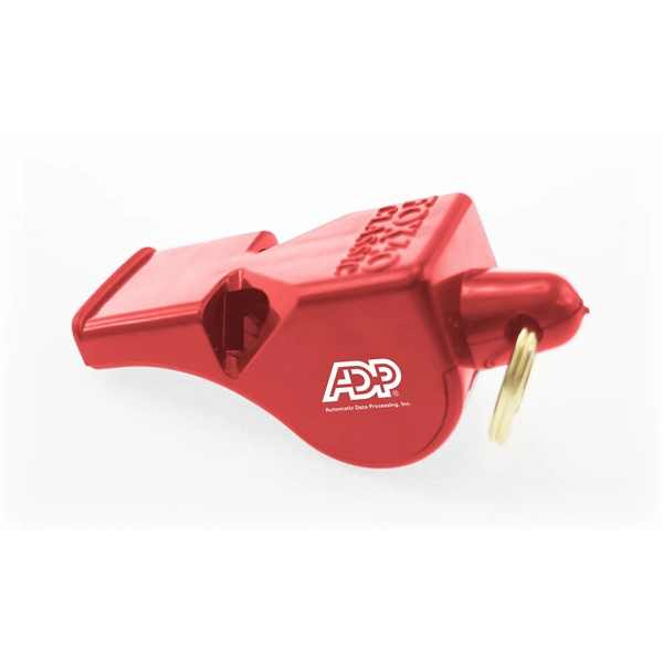 2" x 7.5" whistle with split ring keychain and pad imprint.... from ASI 30250 AZX Sport USA