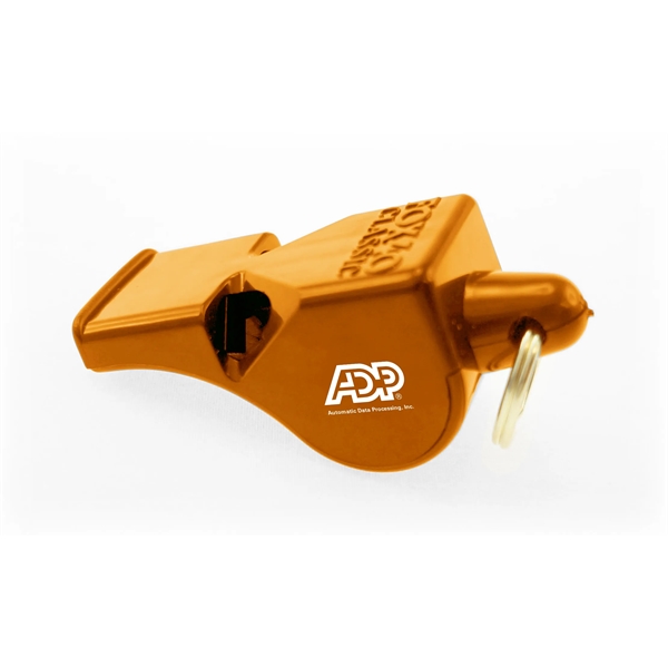 2" x 7.5" whistle with split ring keychain and pad imprint.... from ASI 30250 AZX Sport USA