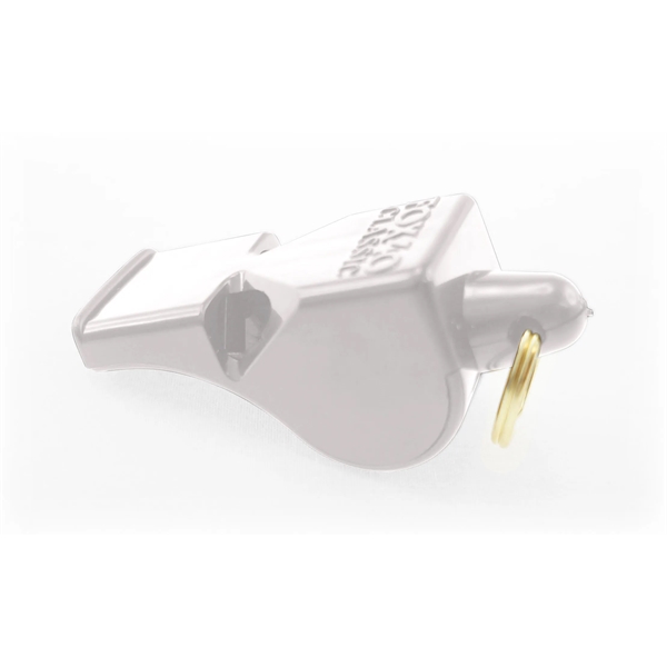 2" x 7.5" whistle with split ring keychain and pad imprint.... from ASI 30250 AZX Sport USA